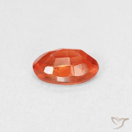 9,17 ctw natürlicher rötlich-orange Saphir, Oval, VVS