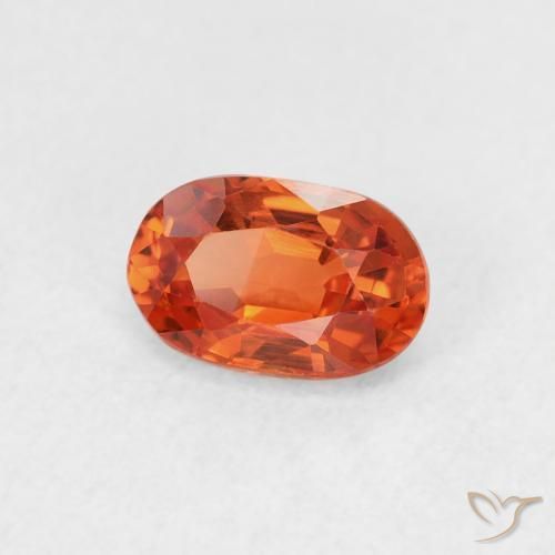 9,17 ctw natürlicher rötlich-orange Saphir, Oval, VVS