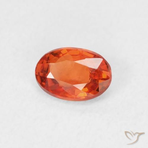 9,17 ctw natürlicher rötlich-orange Saphir, Oval, VVS