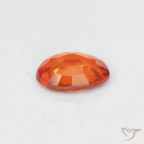 9,17 ctw natürlicher rötlich-orange Saphir, Oval, VVS