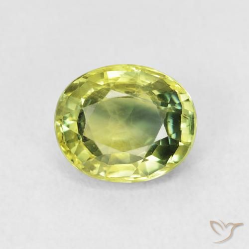 2.00ct Natürlicher Medium Light Green Saphir, Oval, VVS-VS