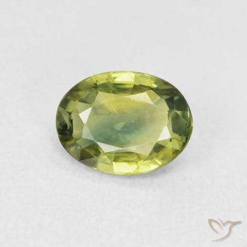 1.51ct Natürlicher Helles Waldgrün Saphir, Oval, VVS-VS