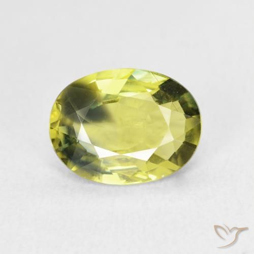 2.54ct Natürlicher grün-gelb Saphir, Oval, VVS-VS