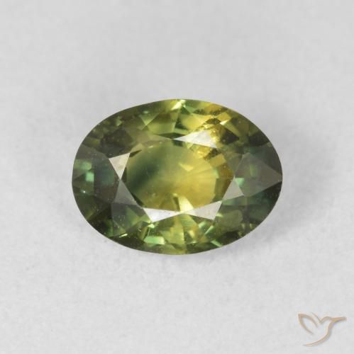 1.37ct Natürlicher Waldgrün Saphir, Oval, VS