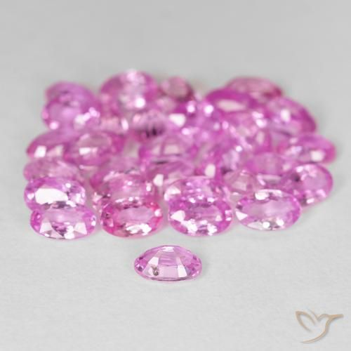 9.23 ct natürliche Königslila Rosa Saphir-Edelsteine, Oval, VS
