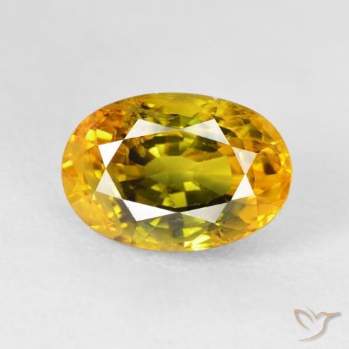 5.95ct Natürlicher Dunkles Gold Saphir, Oval, VS
