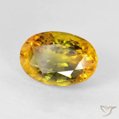 9,17 ctw natürlicher Dunkles Gold Saphir, Oval, VS