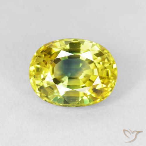 3.44ct Natürlicher Mittleres Gold Saphir, Oval, VS