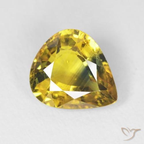 3.39ct Natürlicher Tiefes Goldbraun Saphir, Birnenform, VS