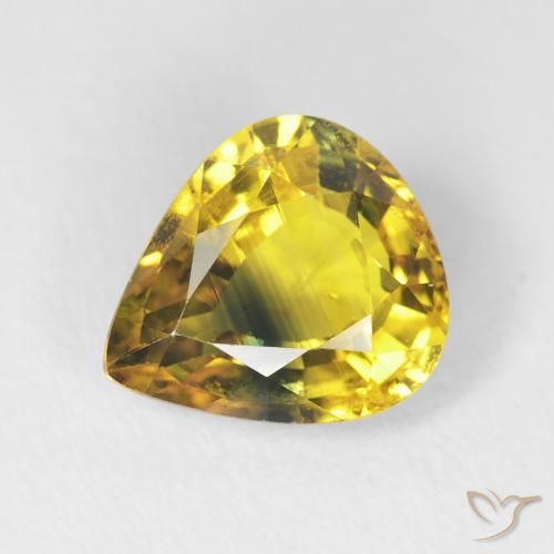 9,17 ctw natürlicher Tiefes Goldbraun Saphir, Birnenform, VS