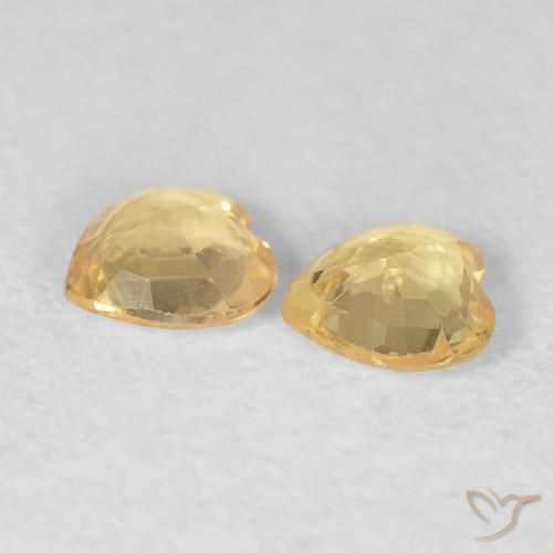 0.73 ct natürliche Hell Gold Saphir-Edelsteine, Herz, VVS-VS