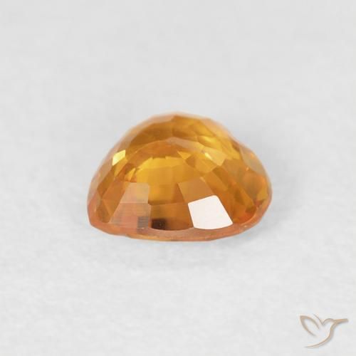 9,17 ctw natürlicher Mittelorange Saphir, Herz, VVS-VS