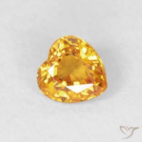 9,17 ctw natürlicher Orange-Gold Saphir, Herz, VVS-VS