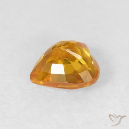 9,17 ctw natürlicher Medium Light-Orange Saphir, Herz, VVS-VS