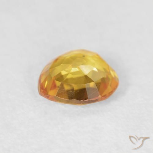 9,17 ctw natürlicher Mittelorange Saphir, Herz, VVS-VS
