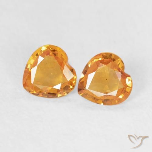 0.59ctw Natürlicher Golden Saphir, Herz, VVS-VS