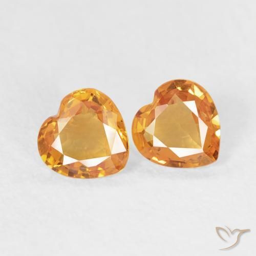 0.59 ct natürliche Golden Saphir-Edelsteine, Herz, VVS-VS