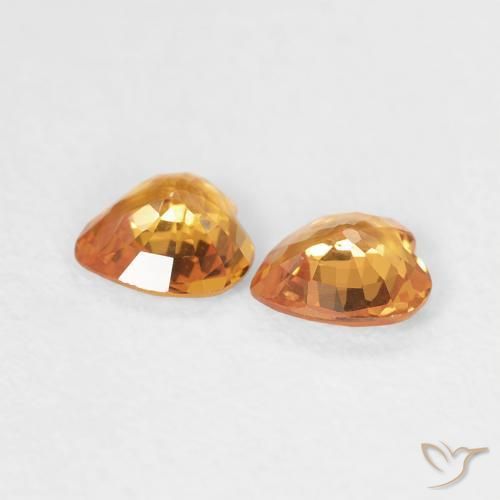 0.59 ct natürliche Golden Saphir-Edelsteine, Herz, VVS-VS