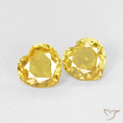 0.79 ct natürliche Gelb Saphir-Edelsteine, Herz, VVS-VS