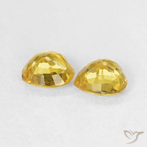 0.79 ct natürliche Gelb Saphir-Edelsteine, Herz, VVS-VS
