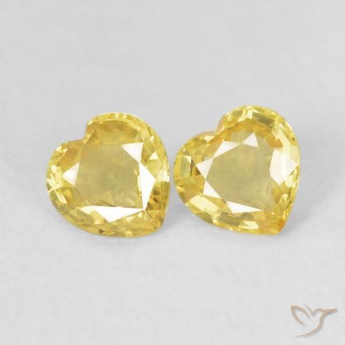 0.82 ct natürliche Gelb Saphir-Edelsteine, Herz, VVS-VS