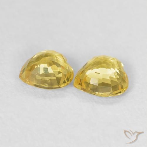 0.82 ct natürliche Gelb Saphir-Edelsteine, Herz, VVS-VS