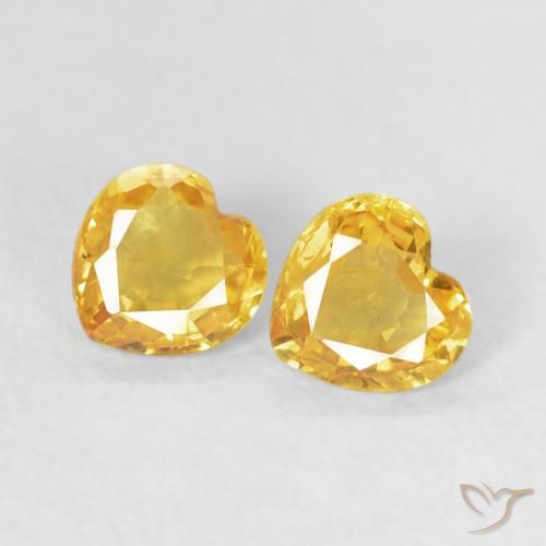 0.80ctw Natürlicher Golden Saphir, Herz, VS