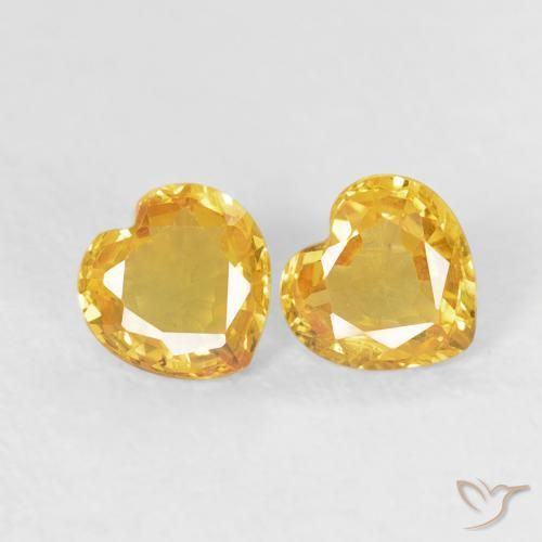 0.80 ct natürliche Golden Saphir-Edelsteine, Herz, VS