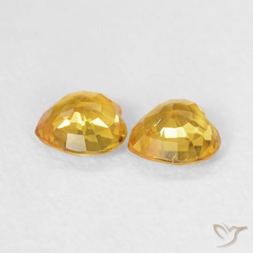 0.80 ct natürliche Golden Saphir-Edelsteine, Herz, VS