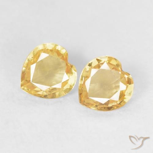 0.78 ct natürliche Golden Saphir-Edelsteine, Herz, VS
