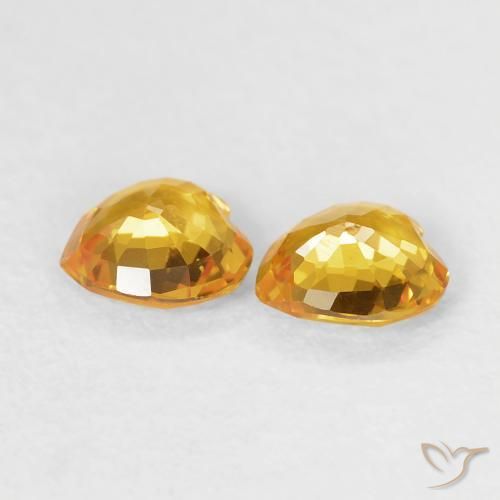 0.71 ct natürliche Helles Gold Saphir-Edelsteine, Herz, VVS-VS