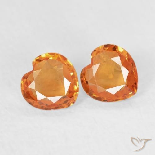 0.66 ct natürliche Mittelorange Saphir-Edelsteine, Herz, VVS-VS