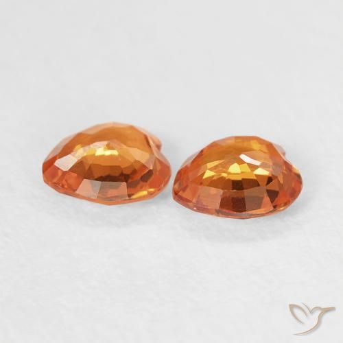 0.66 ct natürliche Mittelorange Saphir-Edelsteine, Herz, VVS-VS