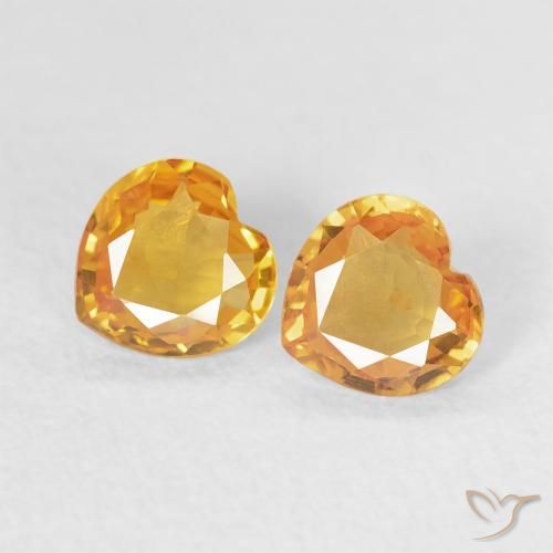 0.67ctw Natürlicher Medium Dark-Golden Saphir, Herz, VS