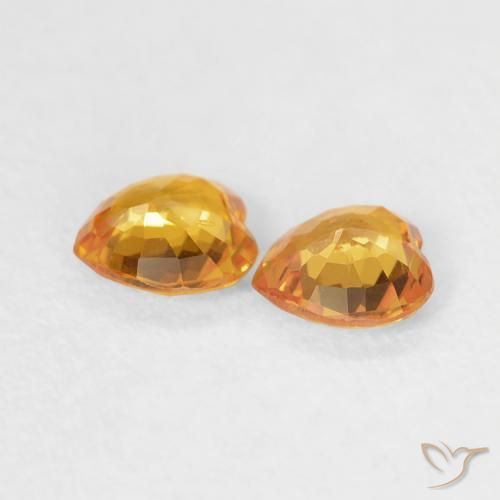 0.67 ct natürliche Medium Dark-Golden Saphir-Edelsteine, Herz, VS
