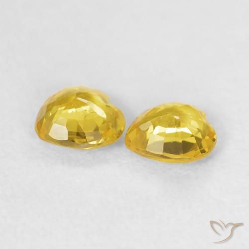 0.73 ct natürliche Gelb Saphir-Edelsteine, Herz, VS