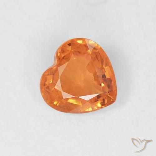 9,17 ctw natürlicher hellorange Saphir, Herz, VS