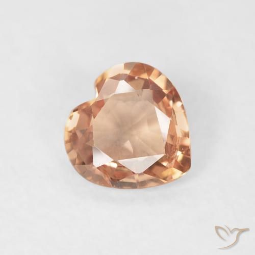 0.40ct Natürlicher Mittelorange Saphir, Herz, VS