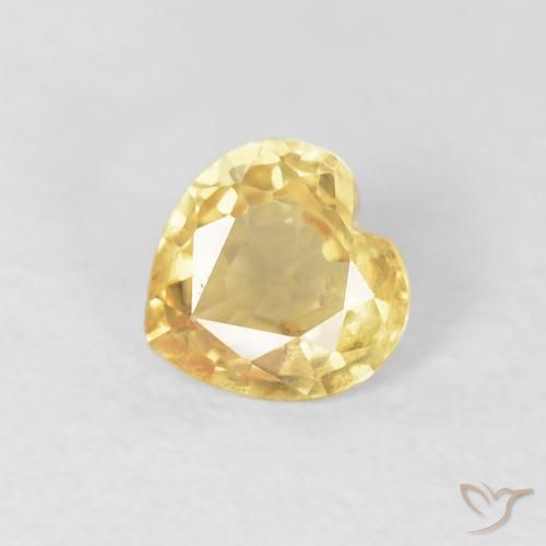 9,17 ctw natürlicher Mittleres Gold Saphir, Herz, VS