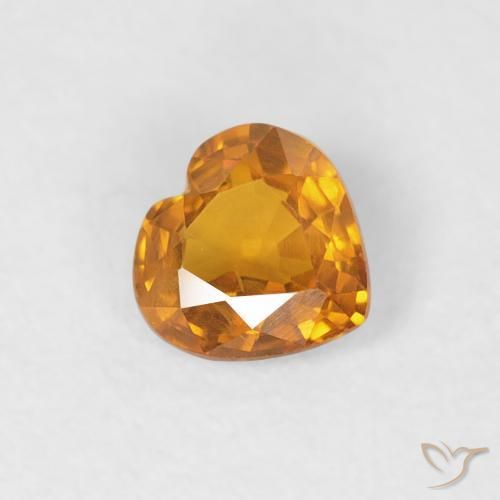9,17 ctw natürlicher Dunkelorange Saphir, Herz, VS