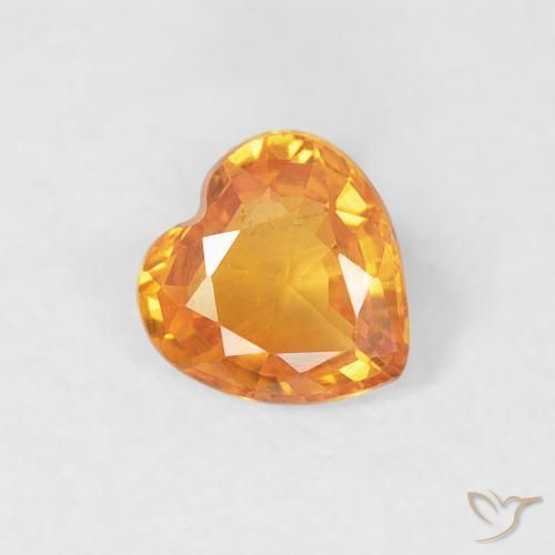 9,17 ctw natürlicher Mittelorange Saphir, Herz, VS