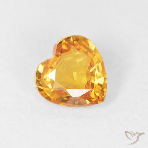 9,17 ctw natürlicher Mittelorange Saphir, Herz, VS
