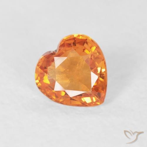 9,17 ctw natürlicher rötlich-orange Saphir, Herz, VS