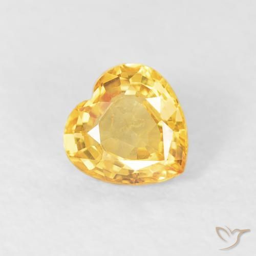 9,17 ctw natürlicher gold-orange Saphir, Herz, VS