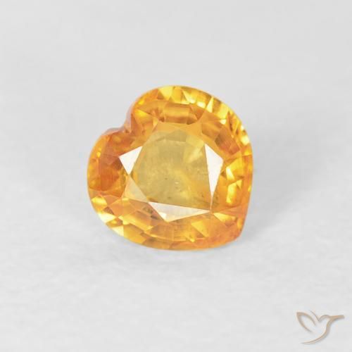 9,17 ctw natürlicher Orange-Gold Saphir, Herz, VS