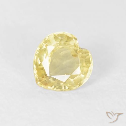 0.45ct Natürlicher hellgelb Saphir, Herz, VS, Photo A