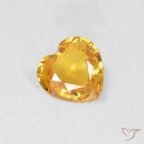 9,17 ctw natürlicher Mittel Orange-Gold Saphir, Herz, VS