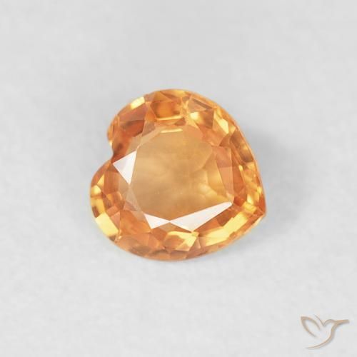 9,17 ctw natürlicher hellorange Saphir, Herz, VVS-VS
