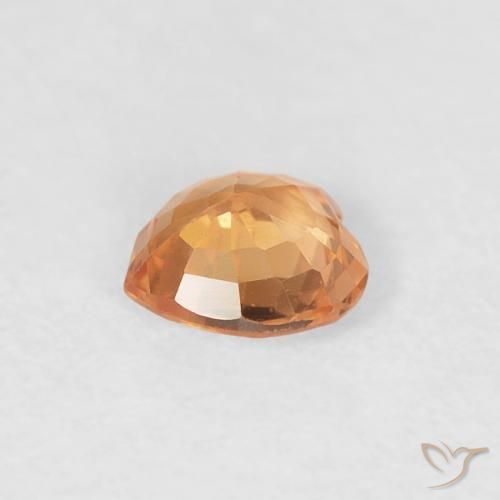 9,17 ctw natürlicher hellorange Saphir, Herz, VVS-VS