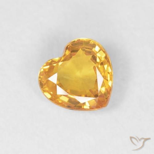 9,17 ctw natürlicher Mittel Orange-Gold Saphir, Herz, VVS-VS